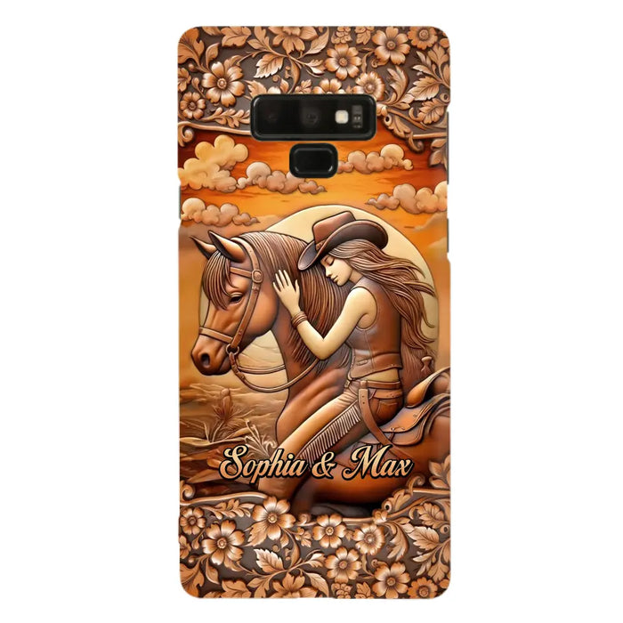 Custom Personalized Horse Girl Phone Case - Gift Idea For Horse Lover - Case For iPhone/ Samsung