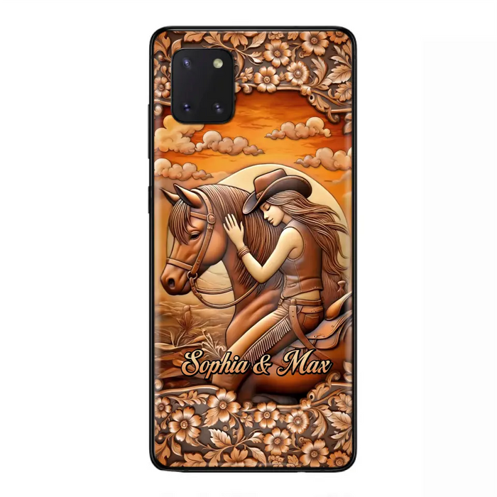 Custom Personalized Horse Girl Phone Case - Gift Idea For Horse Lover - Case For iPhone/ Samsung