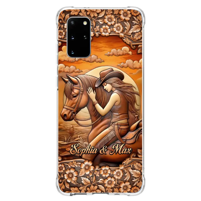 Custom Personalized Horse Girl Phone Case - Gift Idea For Horse Lover - Case For iPhone/ Samsung