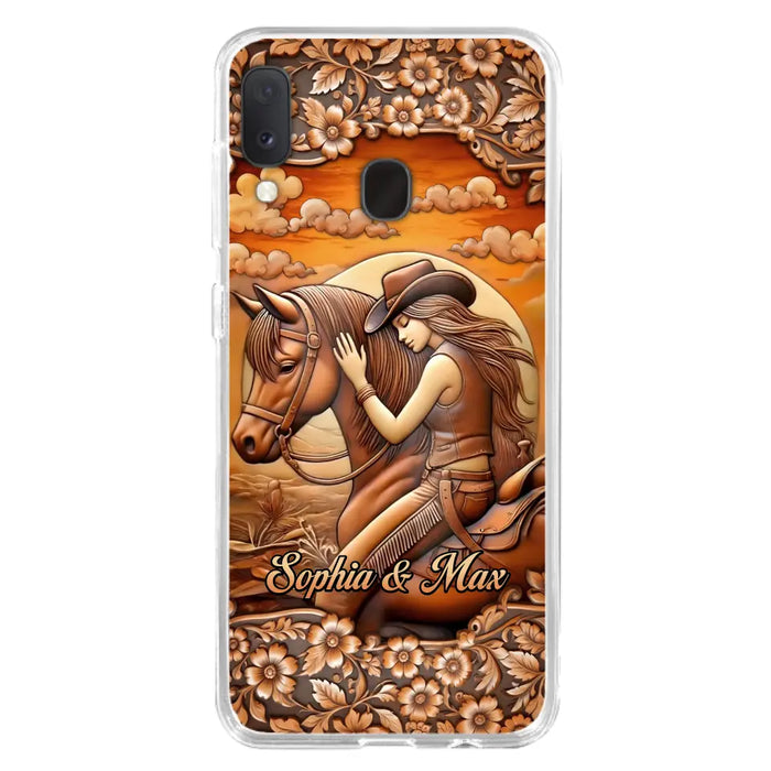 Custom Personalized Horse Girl Phone Case - Gift Idea For Horse Lover - Case For iPhone/ Samsung