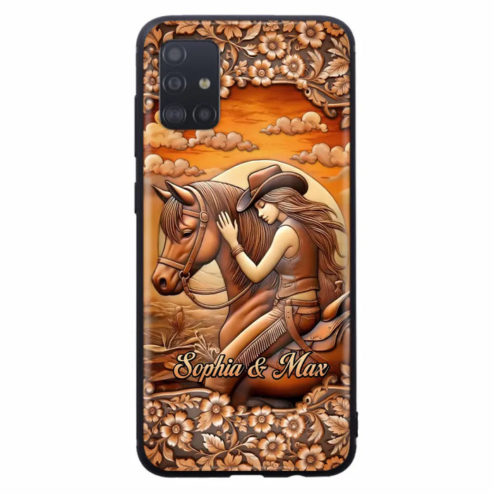 Custom Personalized Horse Girl Phone Case - Gift Idea For Horse Lover - Case For iPhone/ Samsung