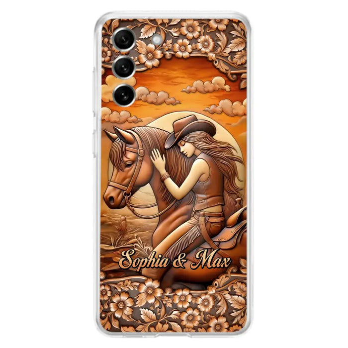 Custom Personalized Horse Girl Phone Case - Gift Idea For Horse Lover - Case For iPhone/ Samsung