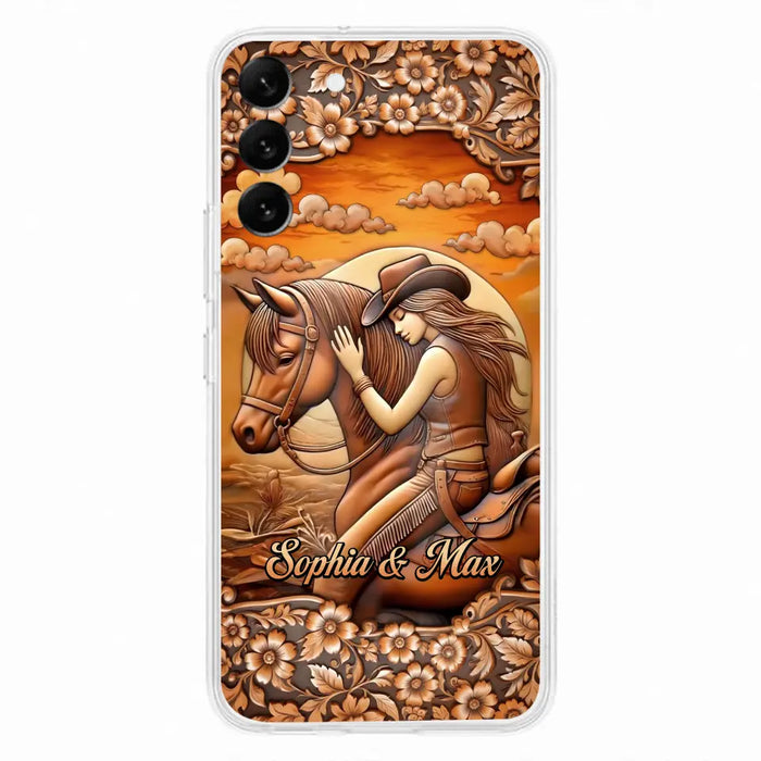 Custom Personalized Horse Girl Phone Case - Gift Idea For Horse Lover - Case For iPhone/ Samsung