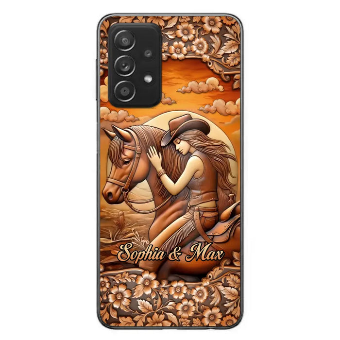 Custom Personalized Horse Girl Phone Case - Gift Idea For Horse Lover - Case For iPhone/ Samsung