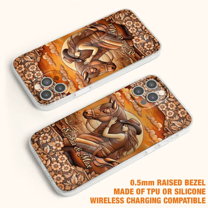 Custom Personalized Horse Girl Phone Case - Gift Idea For Horse Lover - Case For iPhone/ Samsung