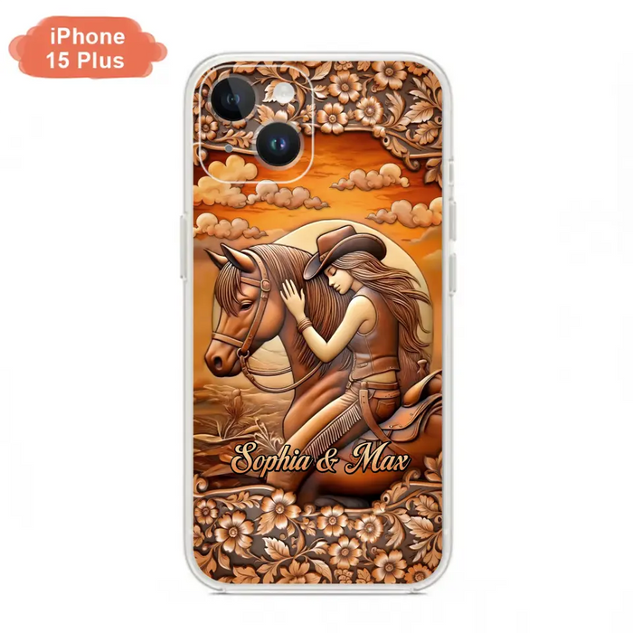 Custom Personalized Horse Girl Phone Case - Gift Idea For Horse Lover - Case For iPhone/ Samsung