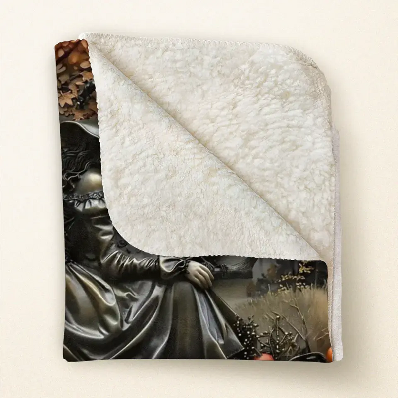 Personalized Witch Quilt/Fleece Throw Blanket - Halloween/Birthday Gift Idea For Yourself, Women, Witch Lovers