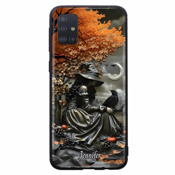 Custom Personalized Witch Phone Case - Halloween/ Birthday Gift Idea For Yourself, Women, Witch Lovers - Case For iPhone/ Samsung