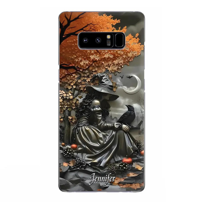 Custom Personalized Witch Phone Case - Halloween/ Birthday Gift Idea For Yourself, Women, Witch Lovers - Case For iPhone/ Samsung