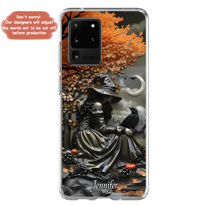 Custom Personalized Witch Phone Case - Halloween/ Birthday Gift Idea For Yourself, Women, Witch Lovers - Case For iPhone/ Samsung