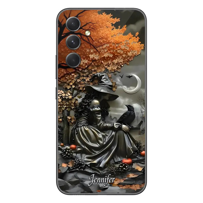 Custom Personalized Witch Phone Case - Halloween/ Birthday Gift Idea For Yourself, Women, Witch Lovers - Case For iPhone/ Samsung