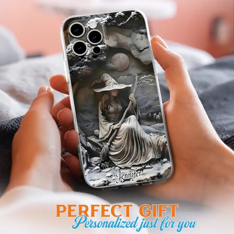 Personalized Witch Phone Case - Halloween/Birthday Gift Idea For Yourself, Witch Lovers - Case For iPhone/Samsung