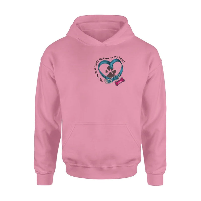 Personalized Dog Paw Prints Shirt - Mother's Day/Father's Day Gift For Dog Lovers - You Left Paw Prints Forever In My Heart