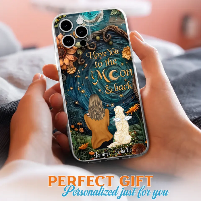 Custom Personalized Galaxy Night Phone Case - Gift Idea For Pet Owner - Case For iPhon/ Samsung - I Love You To The Moon & Back