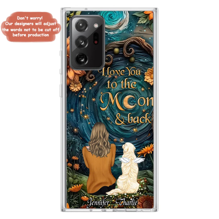 Custom Personalized Galaxy Night Phone Case - Gift Idea For Pet Owner - Case For iPhon/ Samsung - I Love You To The Moon & Back