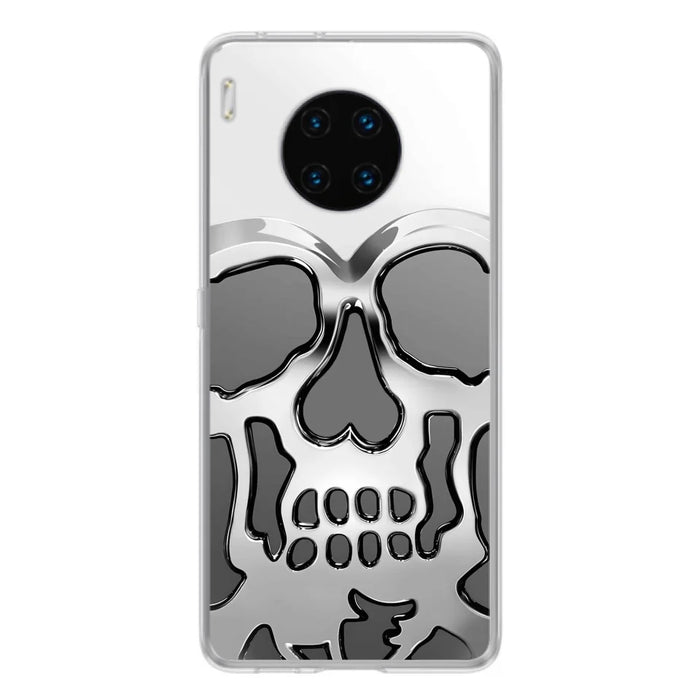 Custom Personalized Veteran Skull Metalic Phone Case - Gift Idea For Veteran - Case For Xiaomi/ Oppo/ Huawei