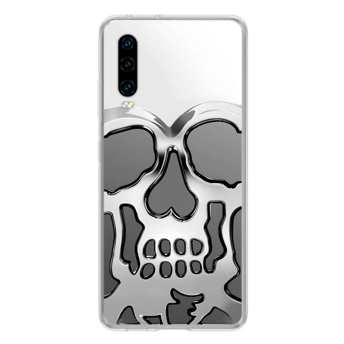 Custom Personalized Veteran Skull Metalic Phone Case - Gift Idea For Veteran - Case For Xiaomi/ Oppo/ Huawei