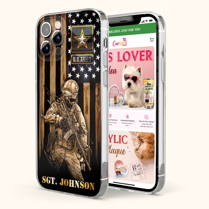 Custom Personalized Veteran Phone Case - Gift Idea For Veteran/ Soldier - Case For iPhone And Samsung