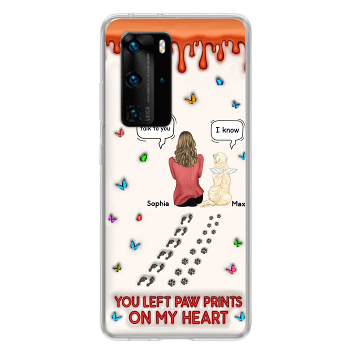 Custom Personalized Memorial Dog Phone Case - Memorial Gift Idea For Pet Owner - Case For Xiaomi/ Oppo/ Huawei - You Left Paw Prints On My Heart