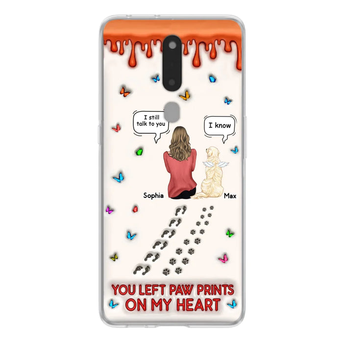 Custom Personalized Memorial Dog Phone Case - Memorial Gift Idea For Pet Owner - Case For Xiaomi/ Oppo/ Huawei - You Left Paw Prints On My Heart