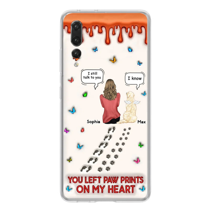 Custom Personalized Memorial Pet Phone Case - Memorial Gift Idea For Pet Owner - Case For Xiaomi/ Oppo/ Huawei - You Left Paw Prints On My Heart