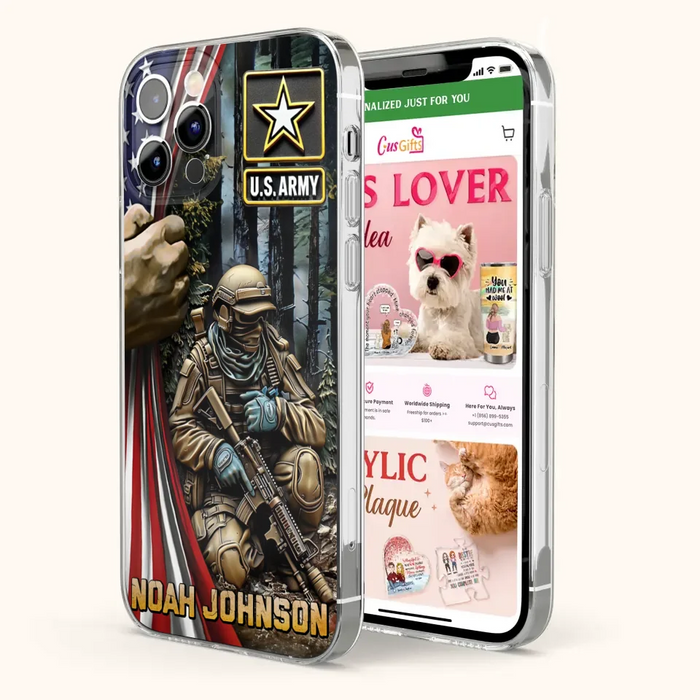 Custom Personalized Veteran Phone Case For iPhone/ Samsung - Veteran Gift Idea - Custom Name