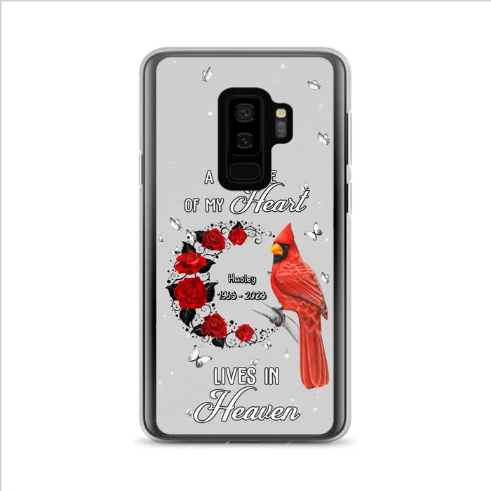 Personalized Memorial Cardinal Phone Case - Memorial Gift Idea For Family - A Big Piece Of My Heart Lives In Heaven - Case For iPhone/Samsung