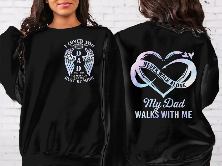 Personalized Memorial AOP Sweater - Memorial Gift Idea For Family Member - Never Walk Alone