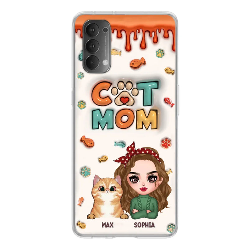 Personalized Cat Mom Oppo/Xiaomi/Huawei Phone Case - Christmas Gift Idea For Cat Lover - Up to 4 Cats