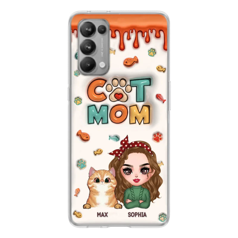 Personalized Cat Mom Oppo/Xiaomi/Huawei Phone Case - Christmas Gift Idea For Cat Lover - Up to 4 Cats