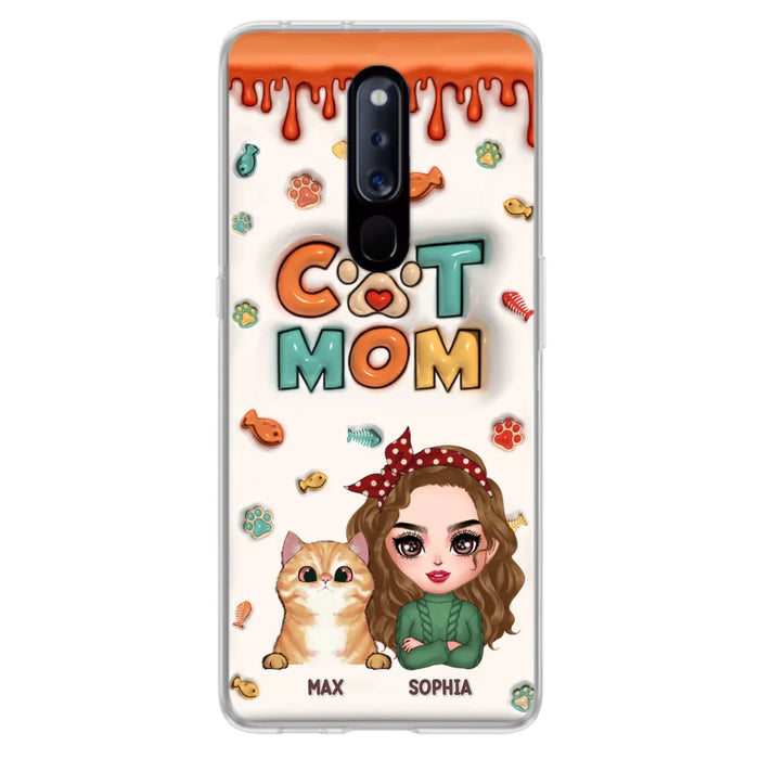 Custom Personalized Cat Mom Oppo/ Xiaomi/ Huawei Phone Case - Christmas Gift Idea For Cat Lover - Upto 4 Cats