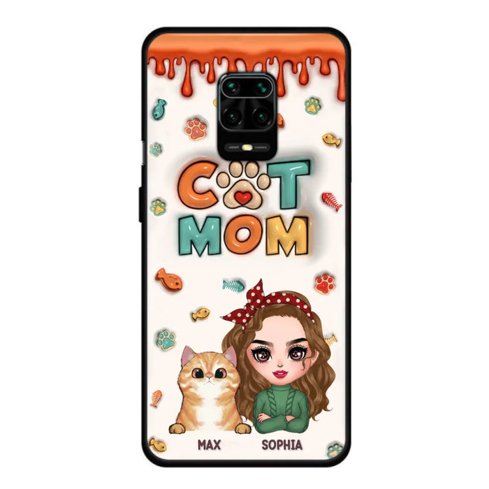 Custom Personalized Cat Mom Oppo/ Xiaomi/ Huawei Phone Case - Christmas Gift Idea For Cat Lover - Upto 4 Cats