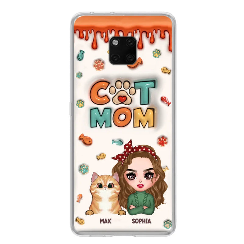 Personalized Cat Mom Oppo/Xiaomi/Huawei Phone Case - Christmas Gift Idea For Cat Lover - Up to 4 Cats