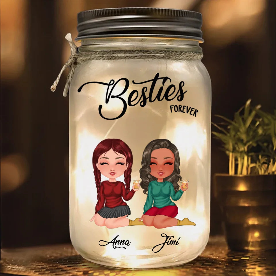 Best Friend Gifts For Women Best Friend Gift Mason Jar Night Light - Birthday Christmas Present For Women BFF Personalized Gifts For Women