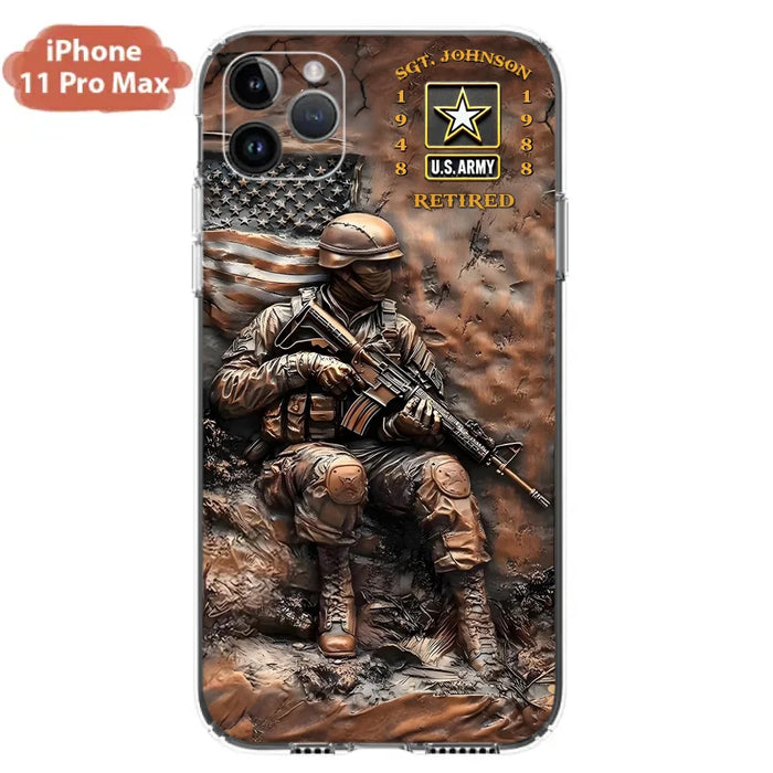 Custom Personalized Veteran Phone Case - Retired Gift Idea For Veteran - Case For iPhone/ Samsung