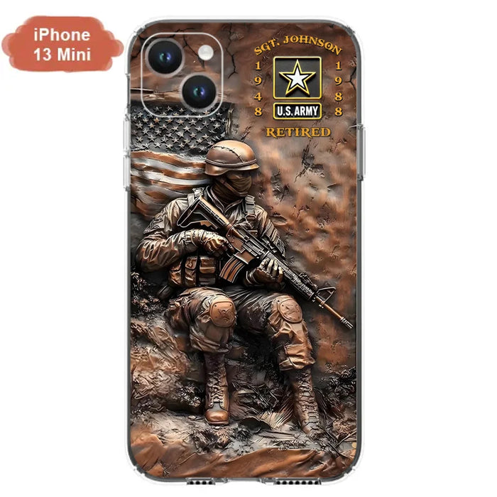 Custom Personalized Veteran Phone Case - Retired Gift Idea For Veteran - Case For iPhone/ Samsung