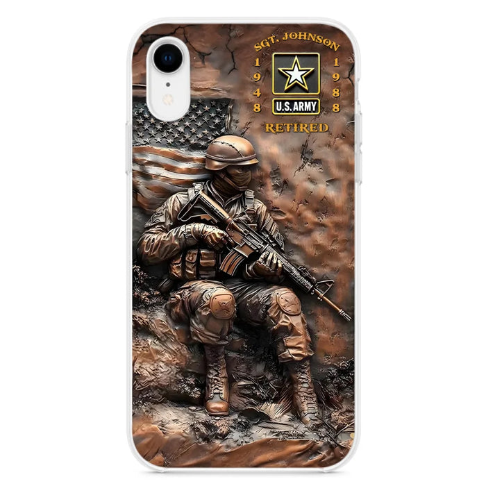 Custom Personalized Veteran Phone Case - Retired Gift Idea For Veteran - Case For iPhone/ Samsung