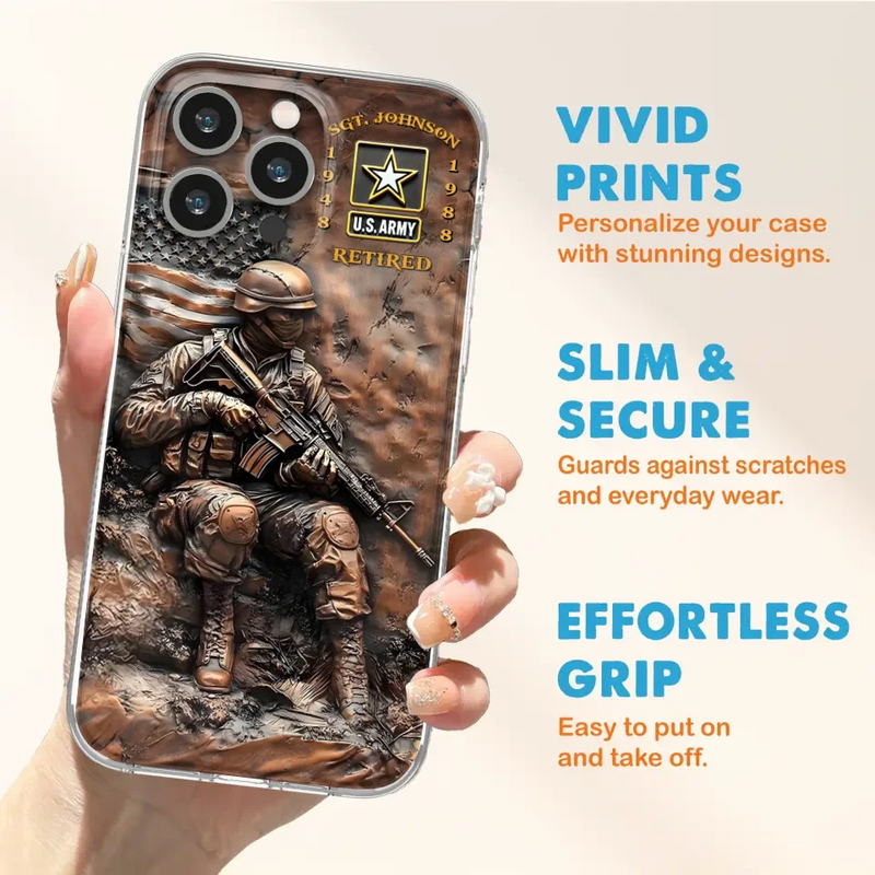 Personalized Veteran Phone Case - Retired Gift Idea For Veteran - Case For iPhone/Samsung