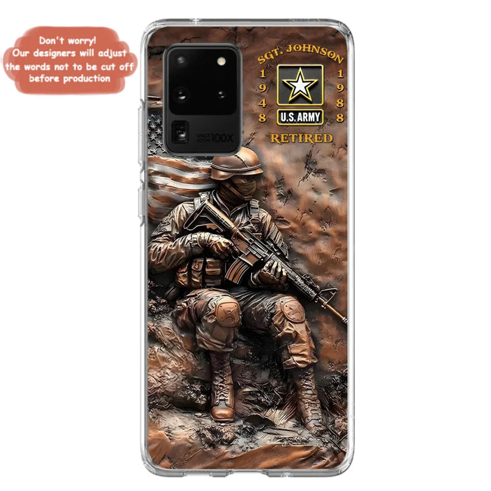 Custom Personalized Veteran Phone Case - Retired Gift Idea For Veteran - Case For iPhone/ Samsung