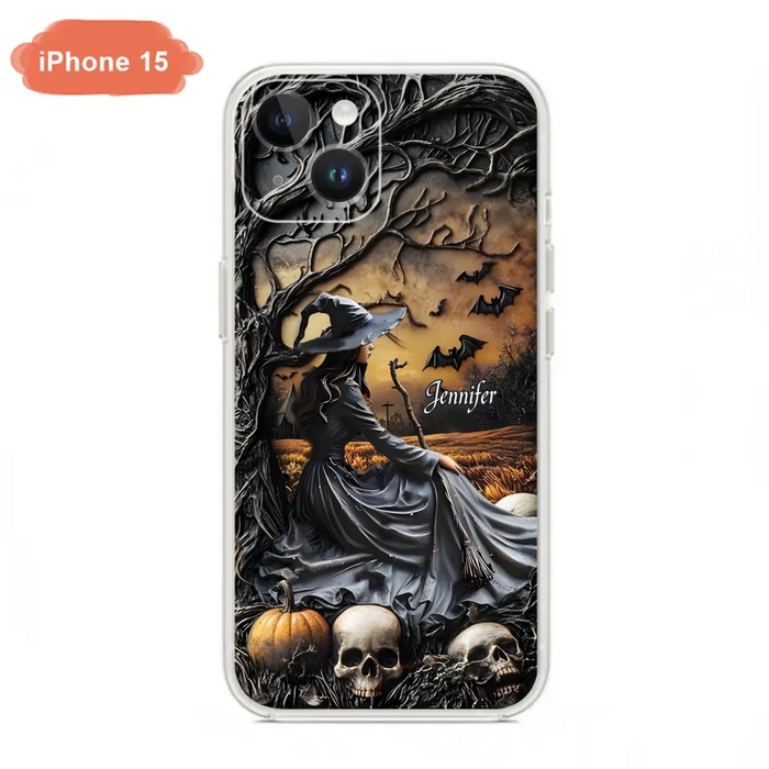 Custom Personalized Witch Phone Case For iPhone/ Samsung- Halloween/ Birthday Gift Idea For Yourself, Women, Witch Lovers