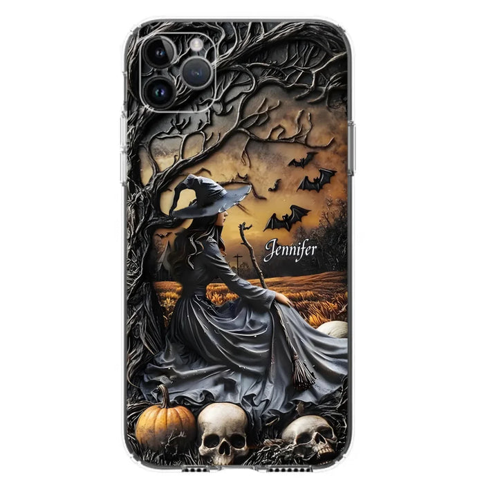 Custom Personalized Witch Phone Case For iPhone/ Samsung- Halloween/ Birthday Gift Idea For Yourself, Women, Witch Lovers