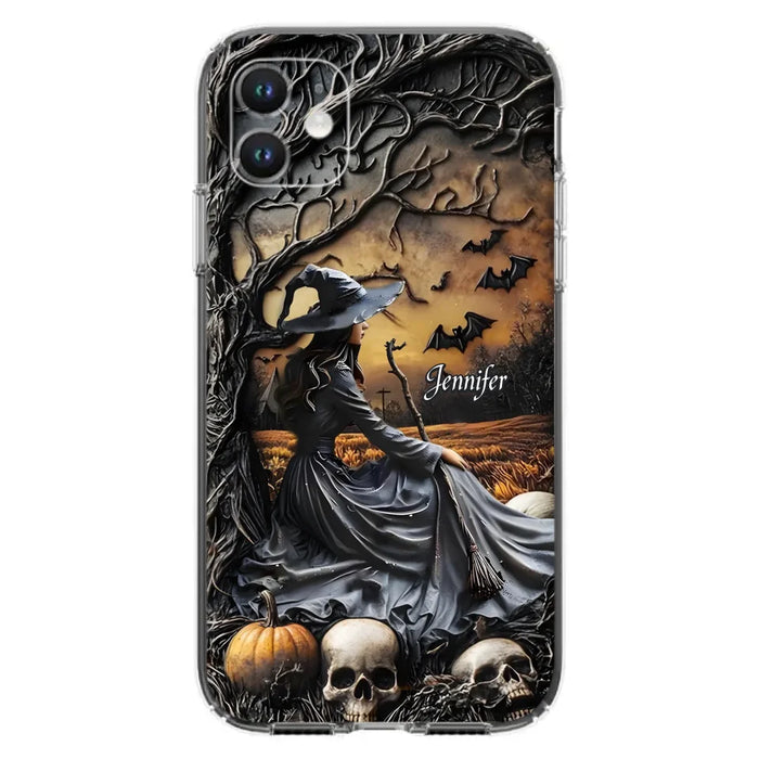 Custom Personalized Witch Phone Case For iPhone/ Samsung- Halloween/ Birthday Gift Idea For Yourself, Women, Witch Lovers