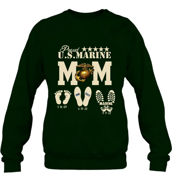 Custom Personalized Proud U.S Army Force Mom Shirt/Hoodie - Mother's Day Gift Idea/ Veteran Gift