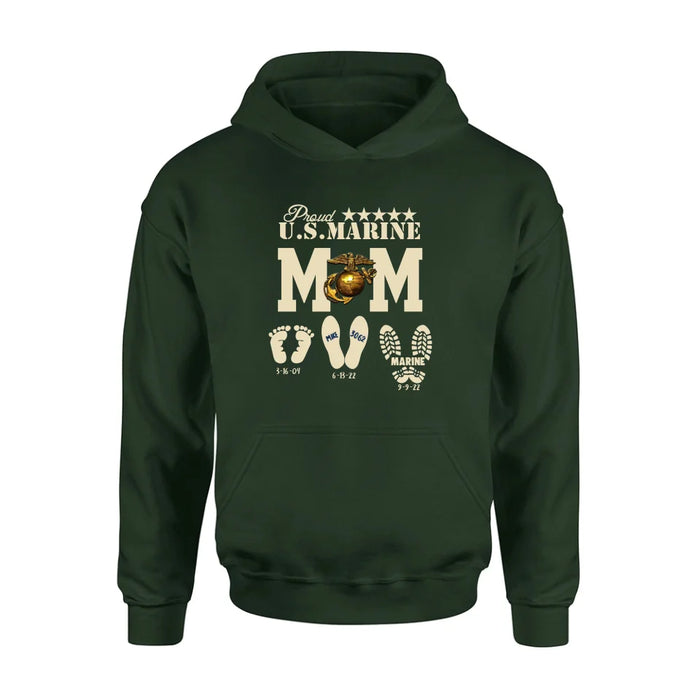 Custom Personalized Proud U.S Army Force Mom Shirt/Hoodie - Mother's Day Gift Idea/ Veteran Gift