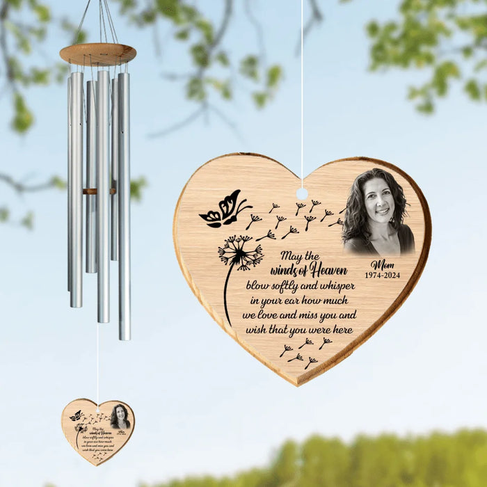 Personalized Memorial Wind Chime - Memorial Gift Idea For Family - Winds Of Heaven