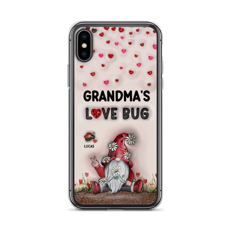 Personalized Grandma's Love Bugs Phone Case - Up to 12 Kids - Mother's Day Gift Idea for Grandma/Mom - Case for iPhone/Samsung