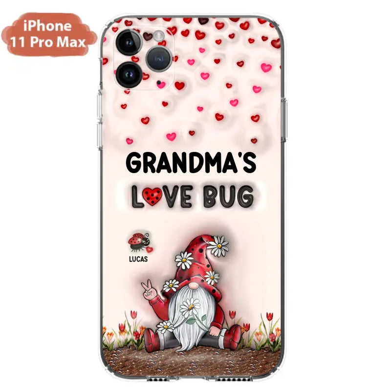 Personalized Grandma's Love Bugs Phone Case - Up to 12 Kids - Mother's Day Gift Idea for Grandma/Mom - Case for iPhone/Samsung