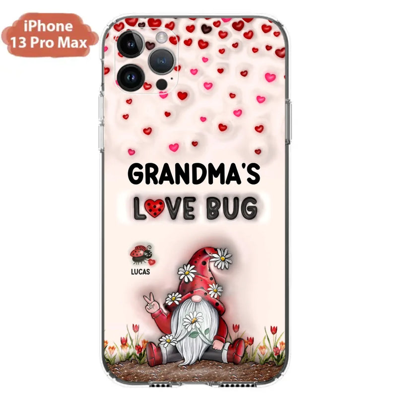 Personalized Grandma's Love Bugs Phone Case - Up to 12 Kids - Mother's Day Gift Idea for Grandma/Mom - Case for iPhone/Samsung