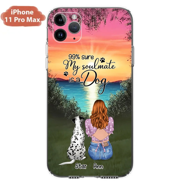 Custom Personalized Dog Mom Phone Case - Up to 4 Dogs - Gift Idea For Dog Lover - Just A Girl Who Loves Dogs - Case For iPhone And Samsung