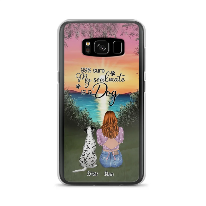 Custom Personalized Dog Mom Phone Case - Up to 4 Dogs - Gift Idea For Dog Lover - Just A Girl Who Loves Dogs - Case For iPhone And Samsung